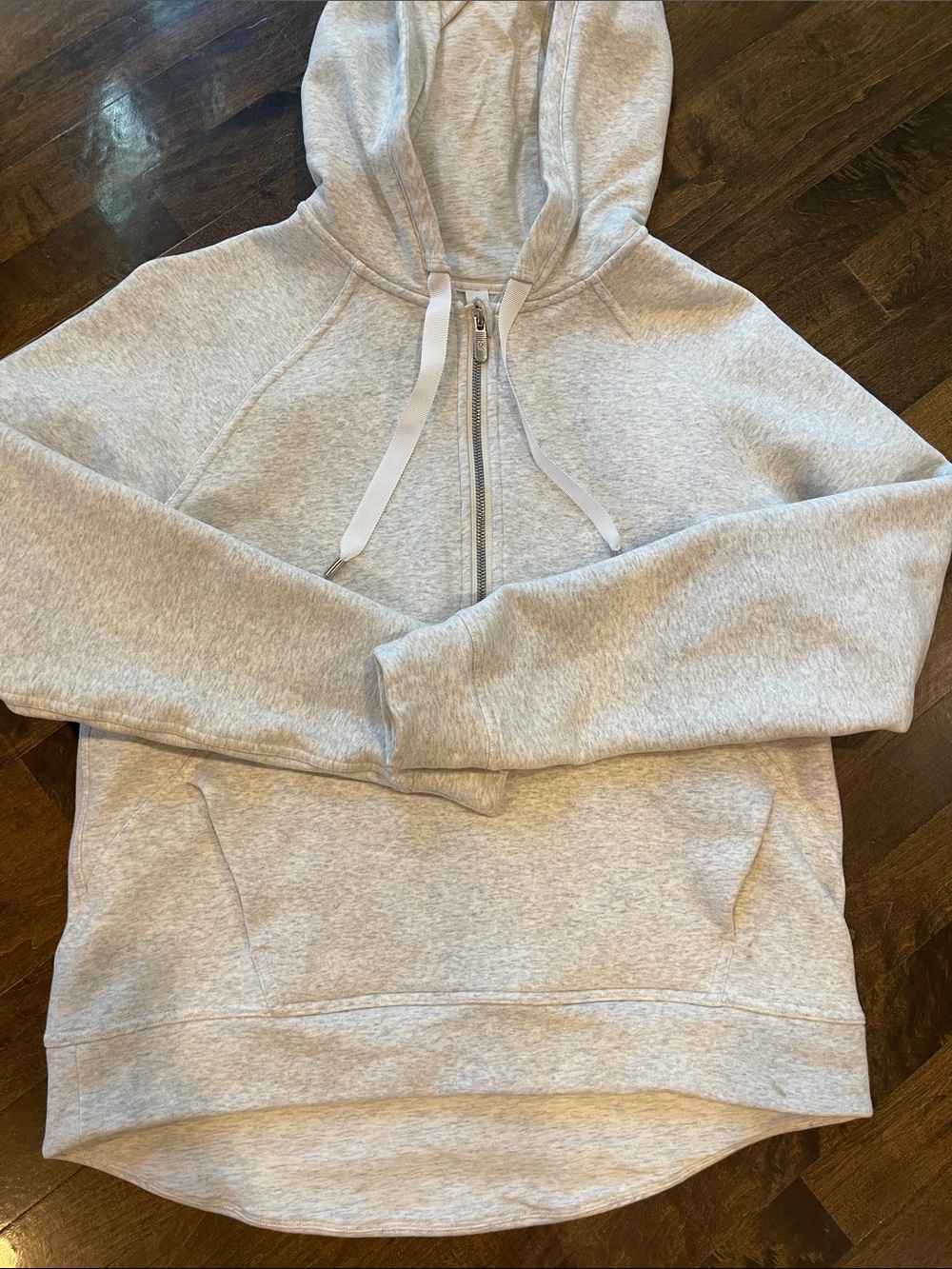 lululemon athletica Light Gray Half-Zip Hooded Pullover